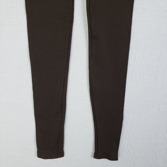 SPANX Seamless Leggings Ankle Side Zip High Rise Dark Brown size M - Picture 11 of 13